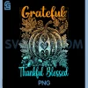 Grateful Thankful Blessed PNG, Fall Thanksgiving PNG, Retro Pumpkin PNG