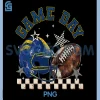 Retro Checkered Blue Gold PNG, Game Day 2025 Football Sport PNG