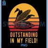 Retro Corn Pun PNG, Outstanding in Field PNG, Funny Farmer PNG
