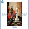 Abstract Chess King and Bishop PNG, Artistic Modern Board Game PNG