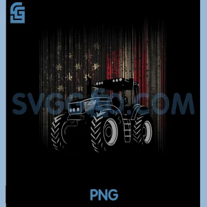 American Flag Tractor PNG, Patriotic Farmer PNG