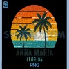 Anna Maria Florida PNG, Retro Vintage Souvenir PNG, Beach Vacation Sun PNG