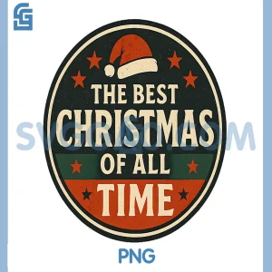Best Christmas of All Time PNG, Retro Christmas PNG