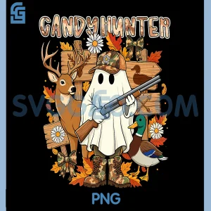 Candy Hunter Duck PNG, Deer Hunting Halloween PNG, Hunting Season PNG