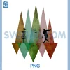 Cool Stylized Geometric PNG, Disc Golf Basket and Disc PNG, Disk Golf PNG