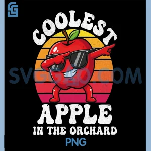 Coolest Apple in The Orchard PNG, Dabbing Apple Picking Season PNG