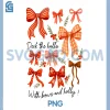 Deck The Halls with Bows & Holly PNG, Merry Christmas Holiday PNG