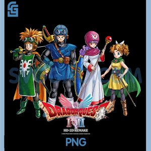Dragon Quest I & II HD-2D PNG, Remake Heroes Art PNG