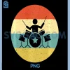 Drums Man Vintage Retro PNG, Drummer Gift Idea PNG