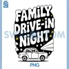 Family Drive-in Night Movie PNG, Retro Film Drive-in Cinema PNG