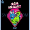 Floss Regularly Funny PNG, Alien Invasion Dentist Retro PNG 2 Floss Regularly Funny PNG, Alien Invasion Dentist Retro PNG