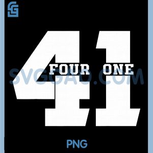Four One I Love 41 PNG, Funny Number Quote Retro Style PNG