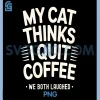 Funny Coffee Cat PNG, Meme Retro Latte PNG, Espresso Vibe Fun PNG
