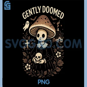 Gently Doomed PNG, Cottagecore Goblincore Gothic PNG, Creepy Cute Goth PNG