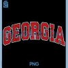 Georgia GA Vintage PNG, Athletic Sports Design Red Text PNG