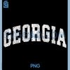 Georgia GA Vintage Athletic PNG, Sports Design Red Text PNG
