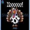 Thanksgiving Turkey Cow Moo PNG, Funny Farm Farmer PNG