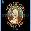 Andes Adventure Alpaca My Bags PNG, Retro Travel PNG
