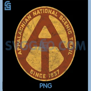 Appalachian Trail Marker PNG, Retro National Scenic Trail PNG