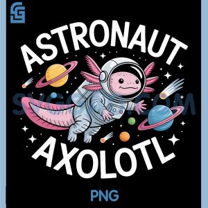 Astronaut Axolotl Cosmic PNG, Space-Explorer for Animal Lovers PNG