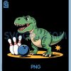 Bowling Dinosaur T Rex Cute PNG, Graphic Bowler PNG