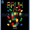 Bruh I'm 5 Years Old PNG, 5th Birthday Bro Building Blocks PNG