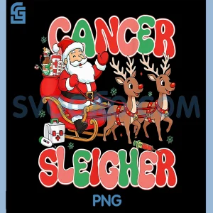 Cancer Sleigher Breast Cancer PNG, Awareness Christmas Pink PNG