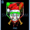 Christmas Baseball Drip PNG, Ice Cream Drip Baseball PNG