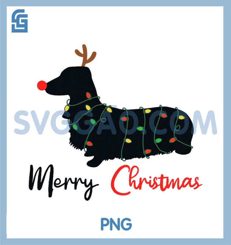 Dachshund Merry Christmas PNG, Winter Dogs Christmas PNG – SVGGAO
