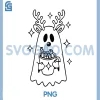 Reindeer Ghost SVG, Cute Christmas Ghost with Hot Cocoa SVG 2 Reindeer Ghost SVG, Cute Christmas Ghost with Hot Cocoa SVG