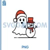 Cute Christmas Ghost and Snowman SVG, Kawaii Holiday Ghost with Santa Hat SVG 2 Cute Christmas Ghost and Snowman SVG, Kawaii Holiday Ghost with Santa Hat SVG