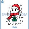 FREE Cute Ghost Holding Christmas Present SVG, Chrismas Funny SVG