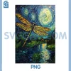 Dragon fly PNG, Van Gogh Style Starry Night PNG