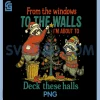 From The Windows to The Walls PNG, Funny Retro Raccoon Christmas PNG