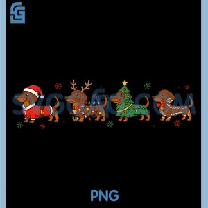 Funny Weenie Dog Dachshund PNG, Christmas Cute PNG, Merry Xmas Holiday PNG