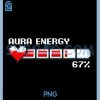 Gaming 67 Aura Energy PNG, 67 Percent Meme Gamer PNG, Retro Video Game PNG