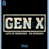 Gen X Lots of Memories No Evidence PNG, Funny Humor Adult Friend PNG