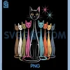 Cat Retro Vintage Mid Century PNG, Modern Look Cats 50s 60s Style PNG