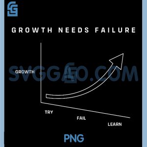 Growth Needs Failure PNG, Retro Minimalist Growth Mindset PNG