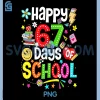 Happy 67 Days of School PNG, Six Seven Meme Teacher PNG