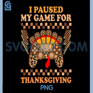 Happy Thanksgiving Gaming PNG, Fall Turkey Gamer Checkered Bolt PNG
