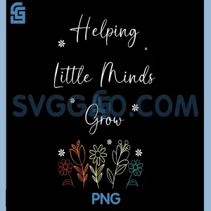 Helping Little Minds Grow PNG, Retro Floral Infant Teacher PNG