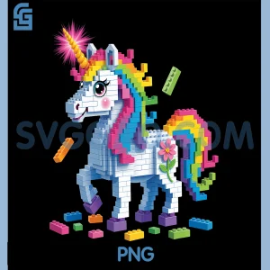 Unicorn Brick Master PNG, Builder Block Building Brick Builder PNG