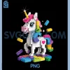 Unicorn Brick Master PNG, Builder Block Building Brick Builder PNG