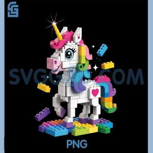 Unicorn Brick Master PNG, Builder Block Building Brick Builder PNG