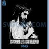 Vintage Jesus PNG, Retro Style Cat Lover PNG
