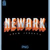 Vintage Newark New Jersey PNG, NJ Retro Text with Brick Pattern PNG