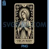 Virgin Mary Tarot Card PNG, Vintage Christian Faith PNG