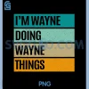 Wayne Funny Retro PNG, First Name PNG