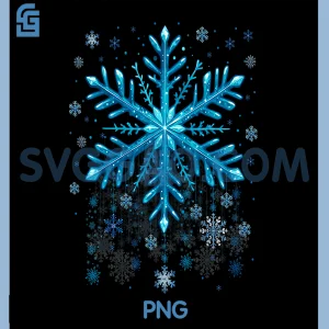 Winter Blue Snowflake PNG, Christmas Xmas PNG